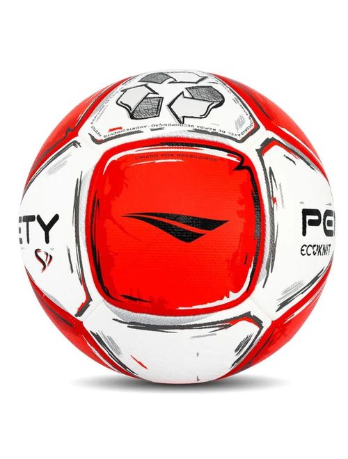 Bola Society Penalty S11 Ecoknit XXIV Unissex - Branca/Vermelha