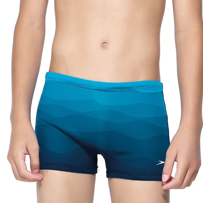 Sunga-Boxer-Speedo-Waves-Juv-Infantil---Marinho