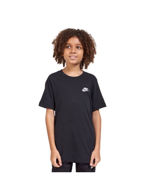 Camiseta Nike Sportswear Emb Futura Infantil - Preta