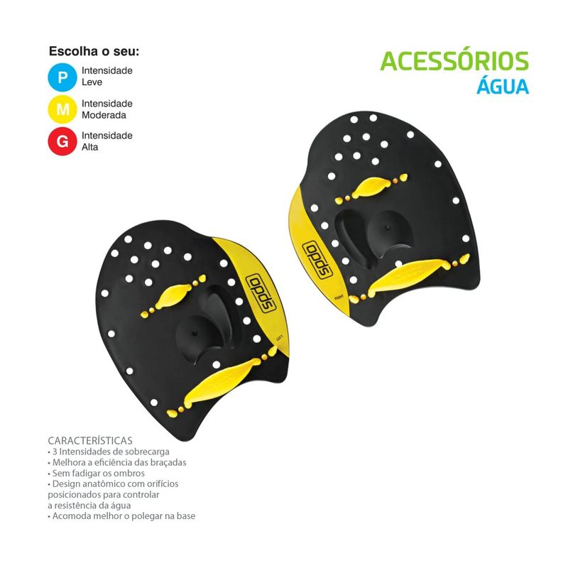 Palmar-De-Natacao-Speedo-Power-Paddles-Unissex---Amarela