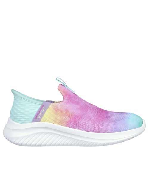 Tênis Skechers Ultra Flex 3.0 Slip Ins Infantil - Rosa/Multicolor