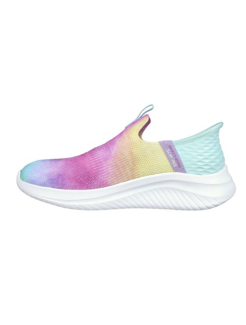 Tênis Skechers Ultra Flex 3.0 Slip Ins Infantil - Rosa/Multicolor