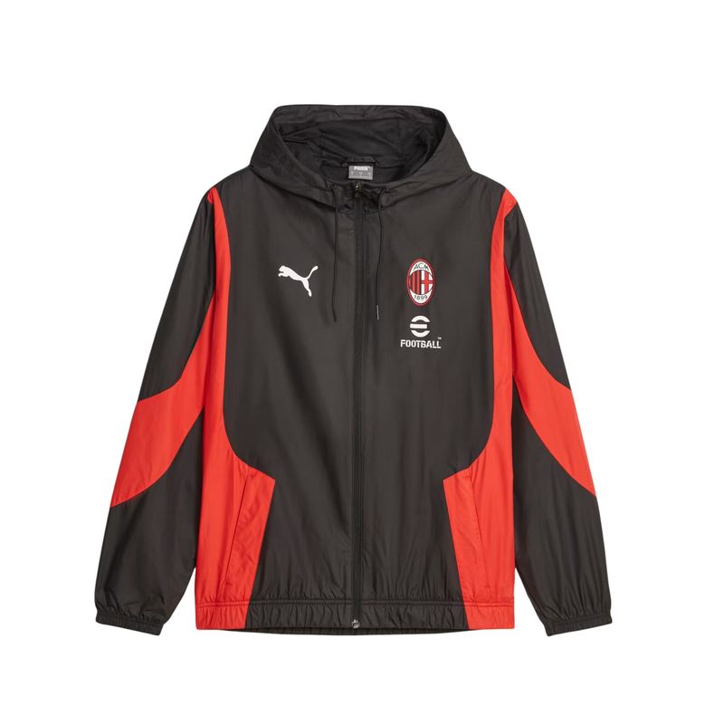 Jaqueta-Ac-Milan-23-Puma-Pre-Jogo-23-Masculina---Preta-Vermelha