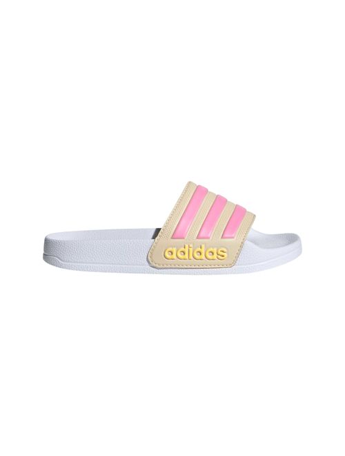 Chinelo Adidas Adilette Shower Infantil - Branco/Rosa