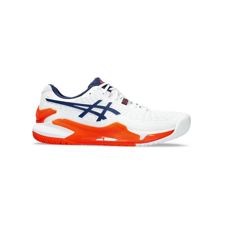 Tenis-Asics-Resolution-9-Masculino---Branco-Laranja-