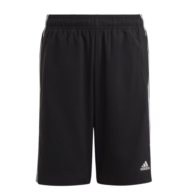 Shorts Adidas Essentials 3 Listras Infantil - Preto