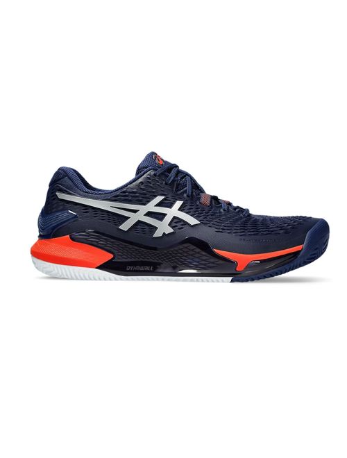 Tênis Asics Resolution 9 Clay Masculino - Marinho/Laranja