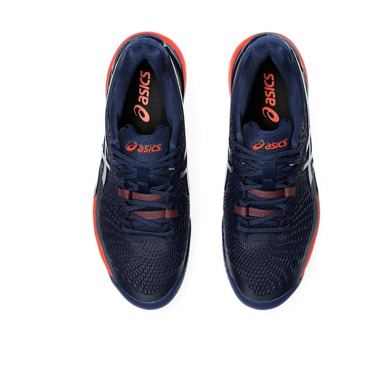 Tenis-Asics-Resolution-9-Clay-Masculino---Marinho-Laranja