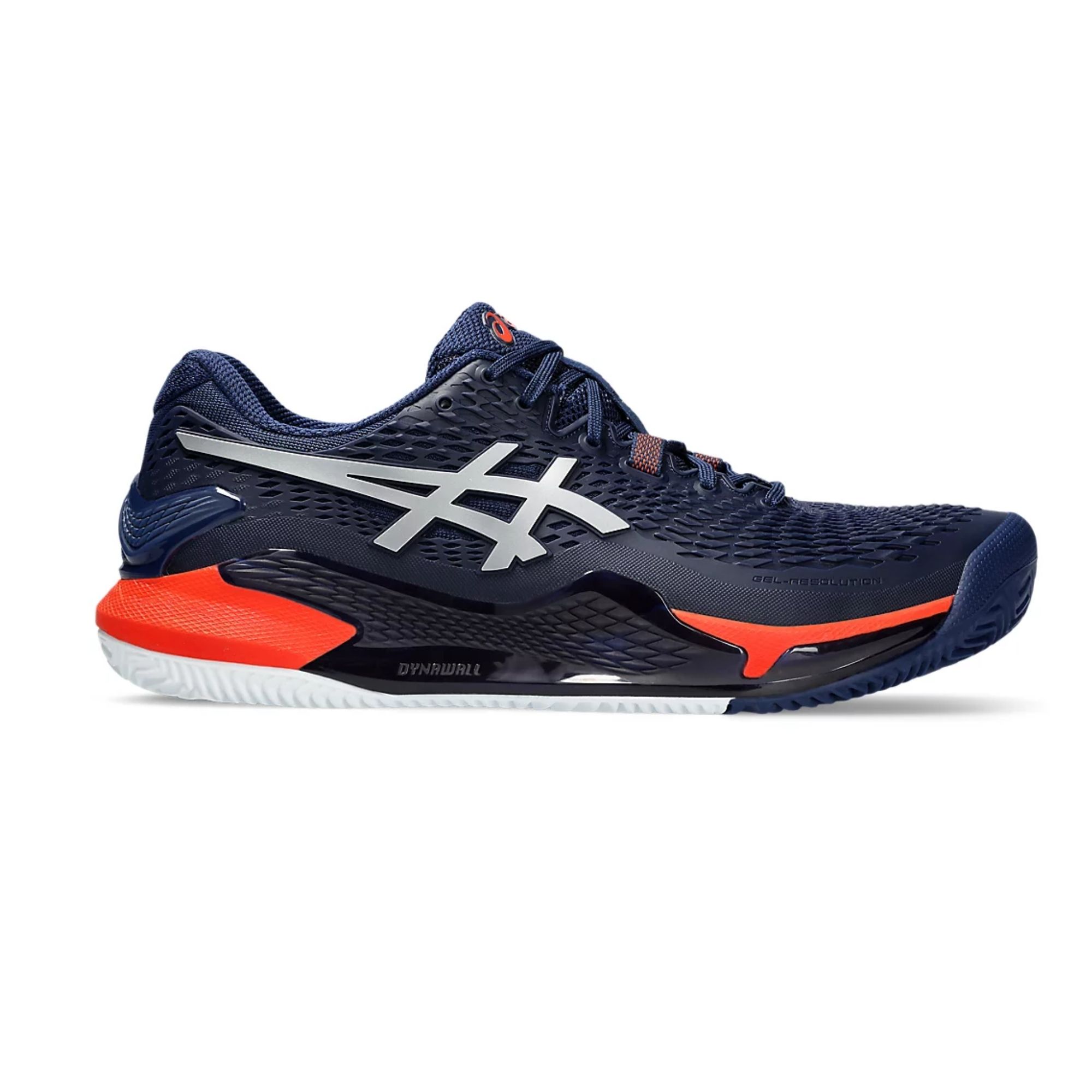 Tênis Asics Resolution 9 Clay Masculino - Marinho/Laranja