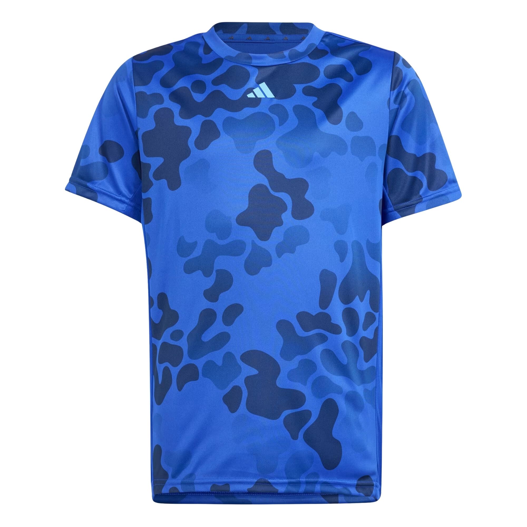 Camiseta Adidas Essentials All Over Print Infantil - Azul