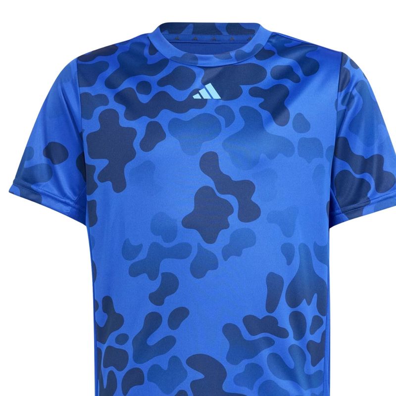 Camiseta-Adidas-Essentials-All-Over-Print-Infantil---Azul