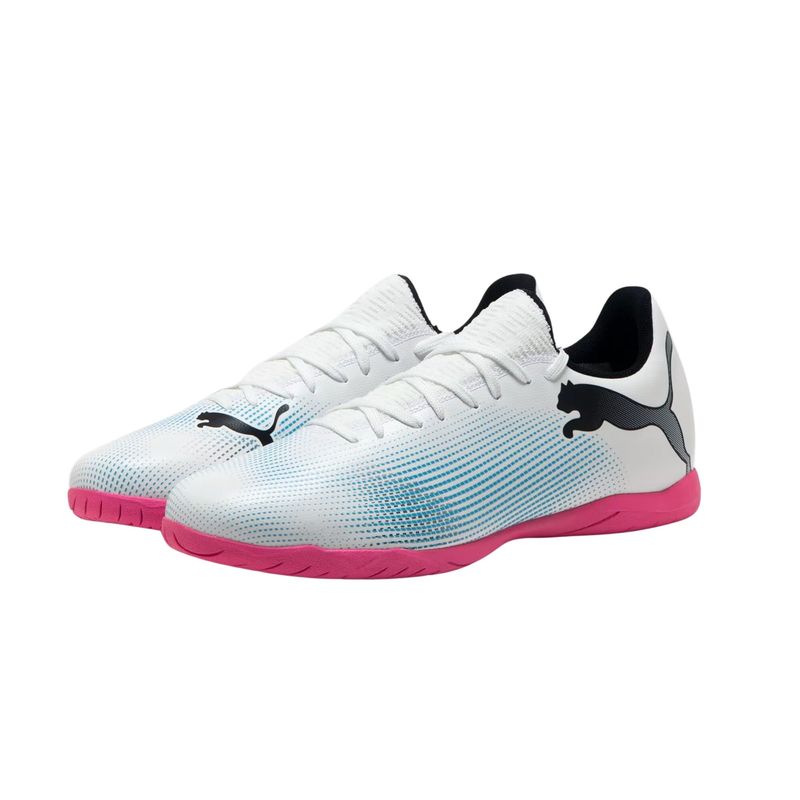 Chuteira-Futsal-Neymar-Jr-Puma-Future-7-Play-Masculina---Branca-Rosa