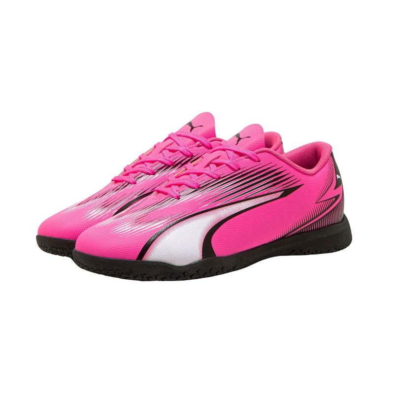 Chuteira-Futsal-Puma-Ultra-Play-Infantil---Rosa-Preta