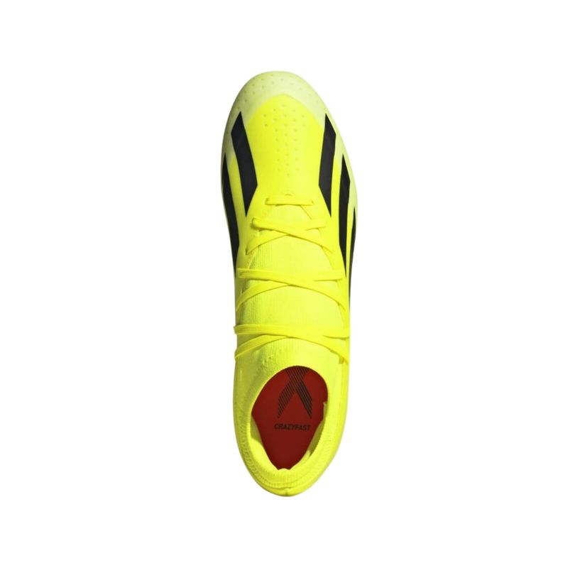 Chuteira Campo Adidas Crazy Fast Fg League 23 Masculina - Amarela/Branca