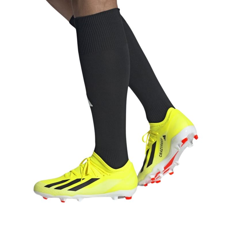 Chuteira Campo Adidas Crazy Fast Fg League 23 Masculina - Amarela/Branca
