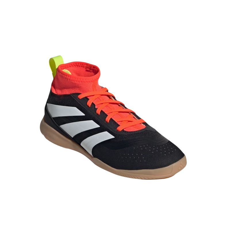 Chuteira-Futsal-Adidas-Predator-24-League-Infantil---Preta-Branca