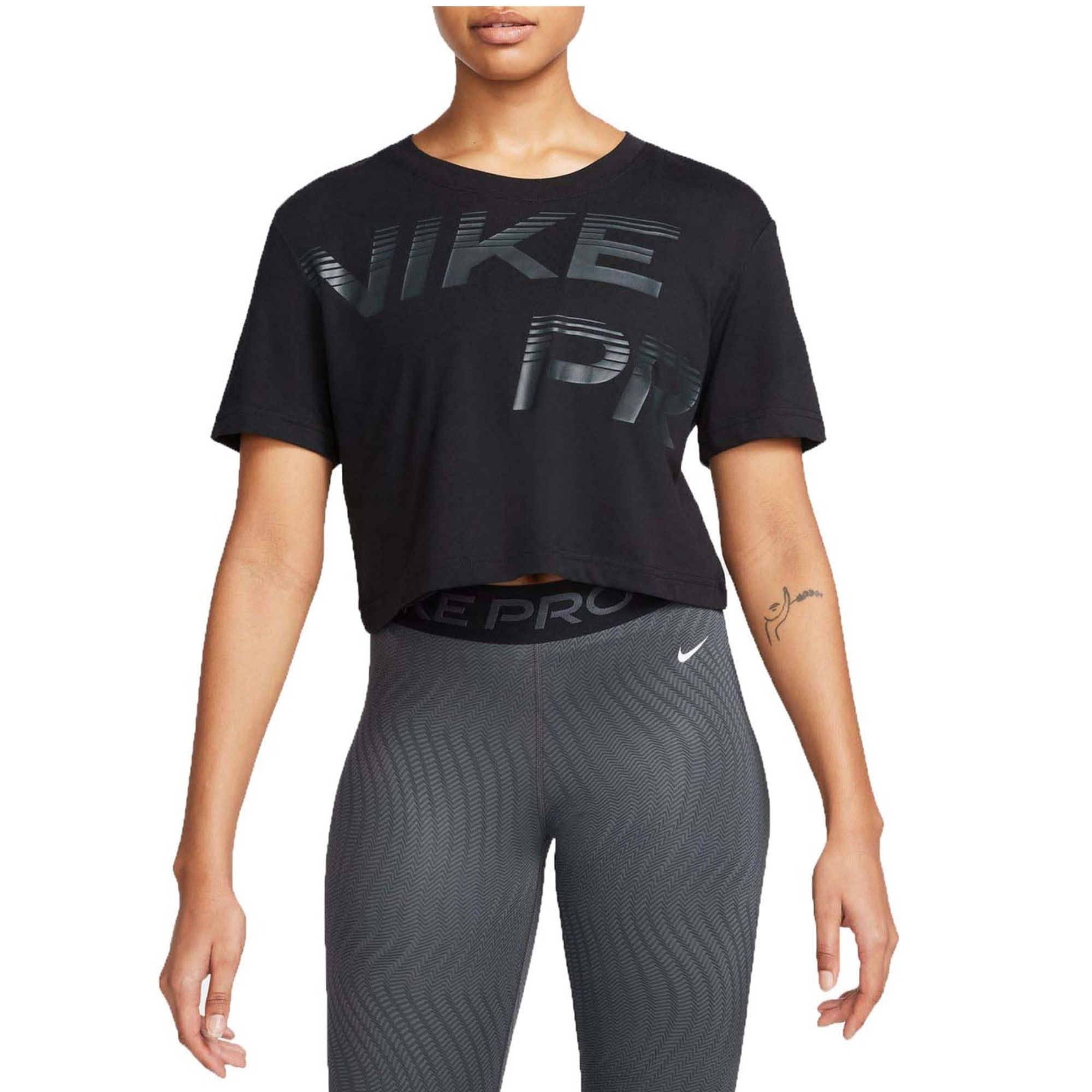 Camiseta Nike Pro Grx Short Sleeve Feminina - Preta