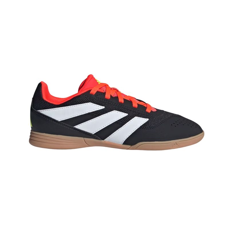 Chuteira-Futsal-Adidas-Predator-Club-4-Infantil---Preta-Vermelha