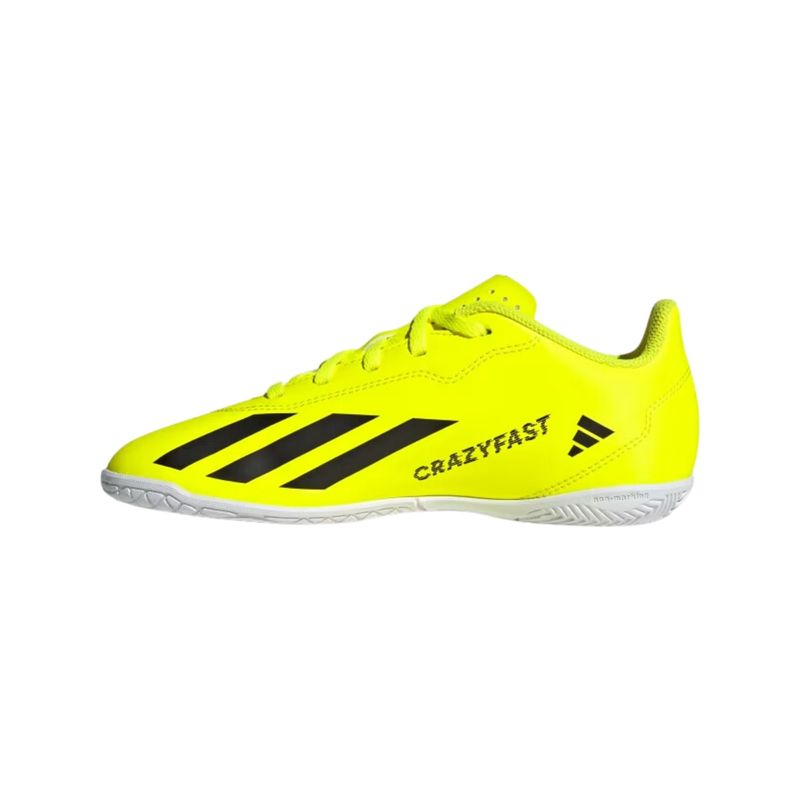 Chuteira-Futsal-Adidas-X-Crazyfast-Club-Infantil---Amarela-Branca
