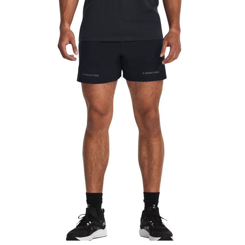 Bermuda-Under-Armour-Project-Rock-5-Woven-Masculina---Preta