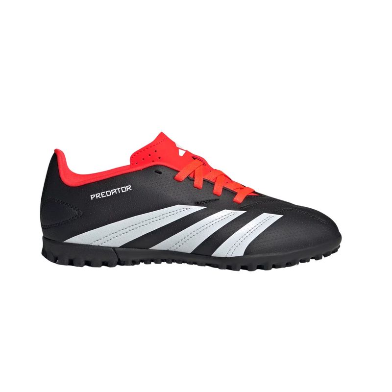 Chuteira-Society-Adidas-Predator-24-Club-Infantil---Preta-Branca