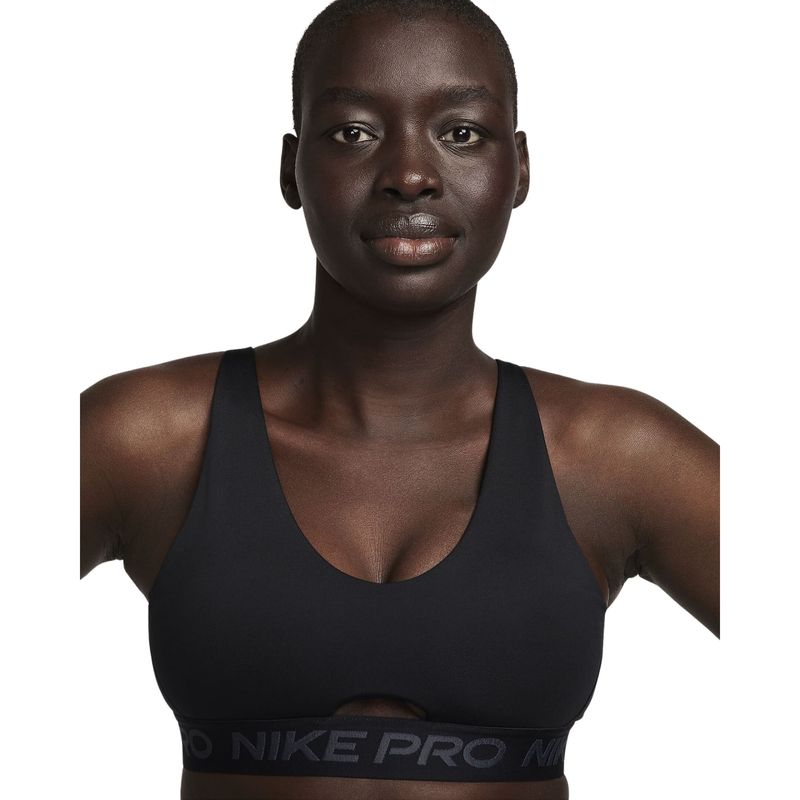 Top Nike Pro Indy Plunge Bra Feminino - Preto