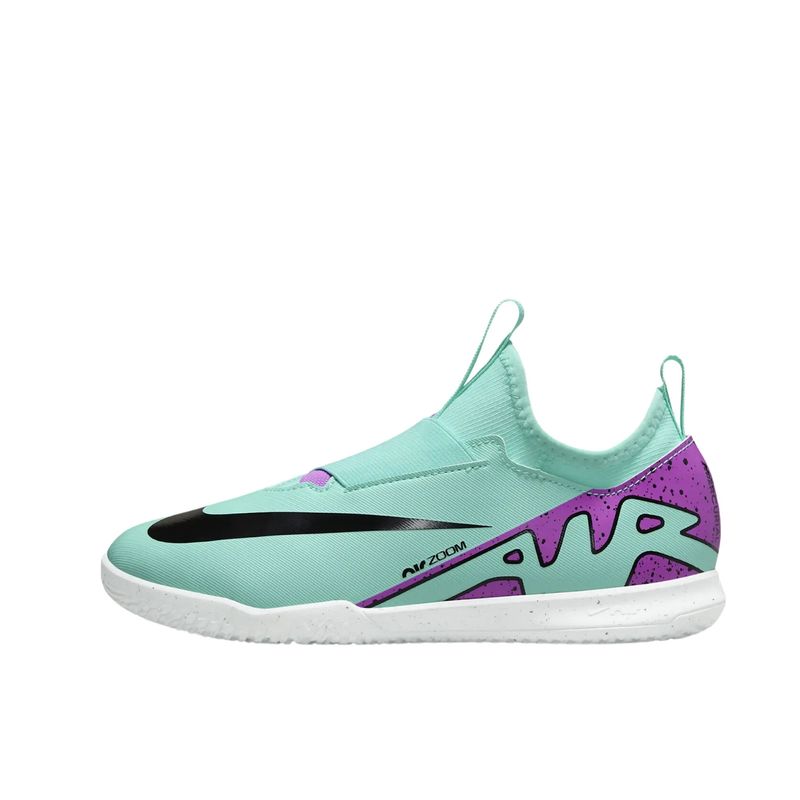 Chuteira-Futsal-Nike-Jr-Zoom-Vapor-15-Academy-Infantil---Verde-Roxo