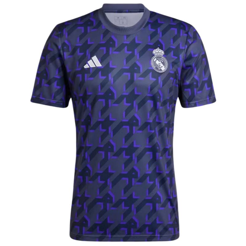 Camisa Real Madrid Adidas Pré Jogo Masculina - Azul/Cinza