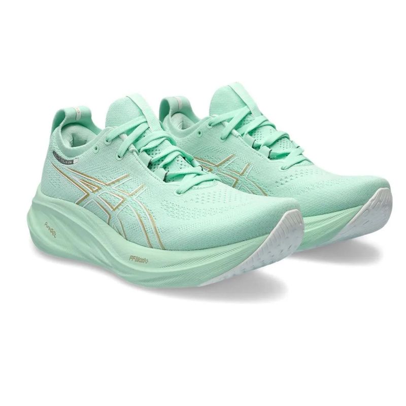 Tenis-Asics-Gel-Nimbus-26-Feminino---Verde-Dourado