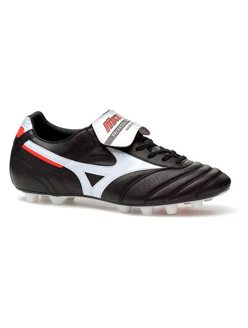 Chuteira Campo Mizuno Morelia Japan Md Masculina - Preta/Branca