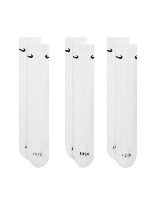 Kit Meias Nike Everyday Plus Cush 3 Pares Unissex - Branca