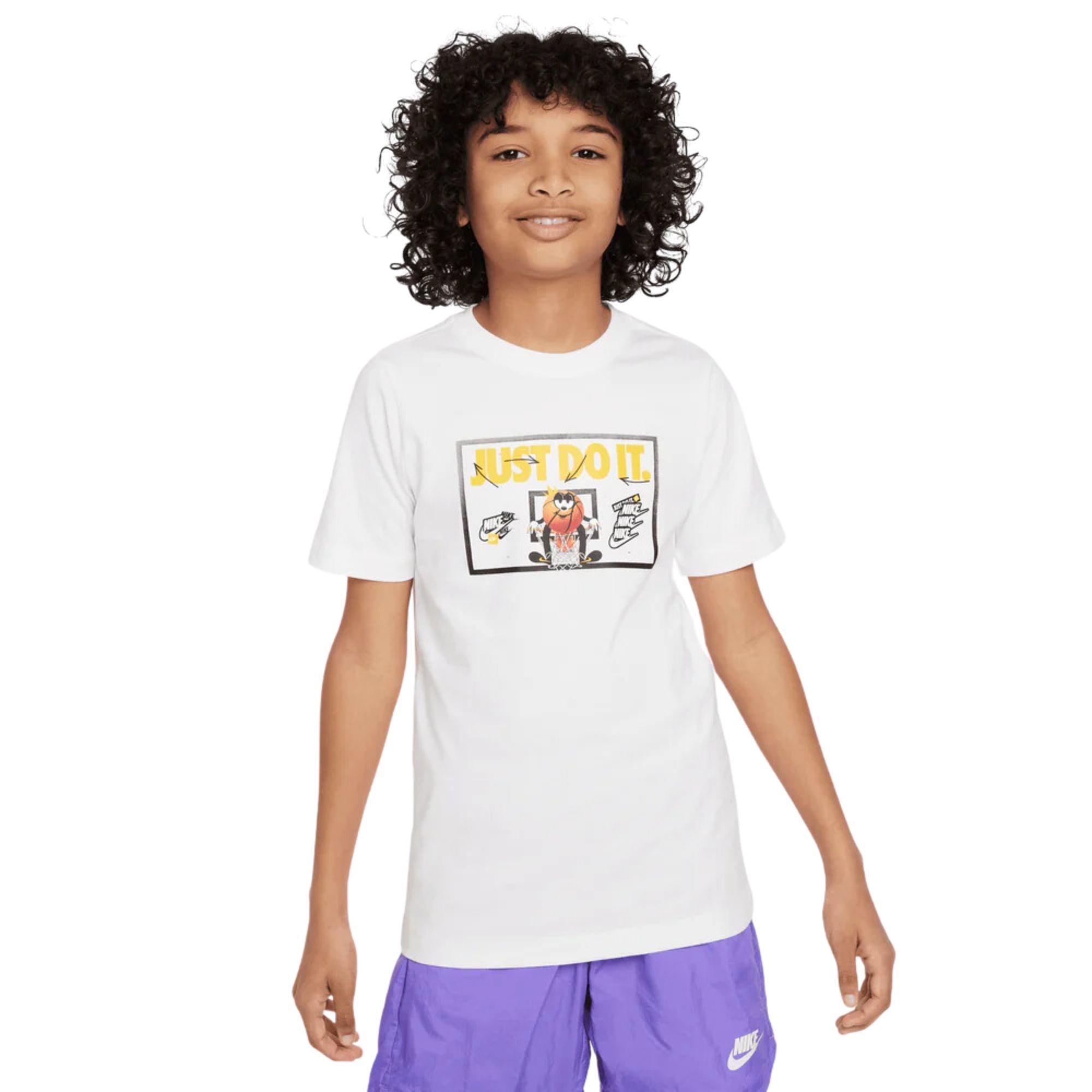 Camiseta Nike Basketball Ball Infantil - Branca