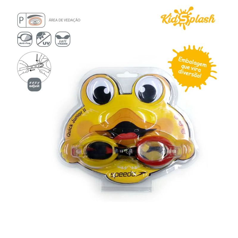 Oculos-De-Natacao-Speedo-Quick-Jr-II-Infantil---Vermelho-Mescla-Cristal