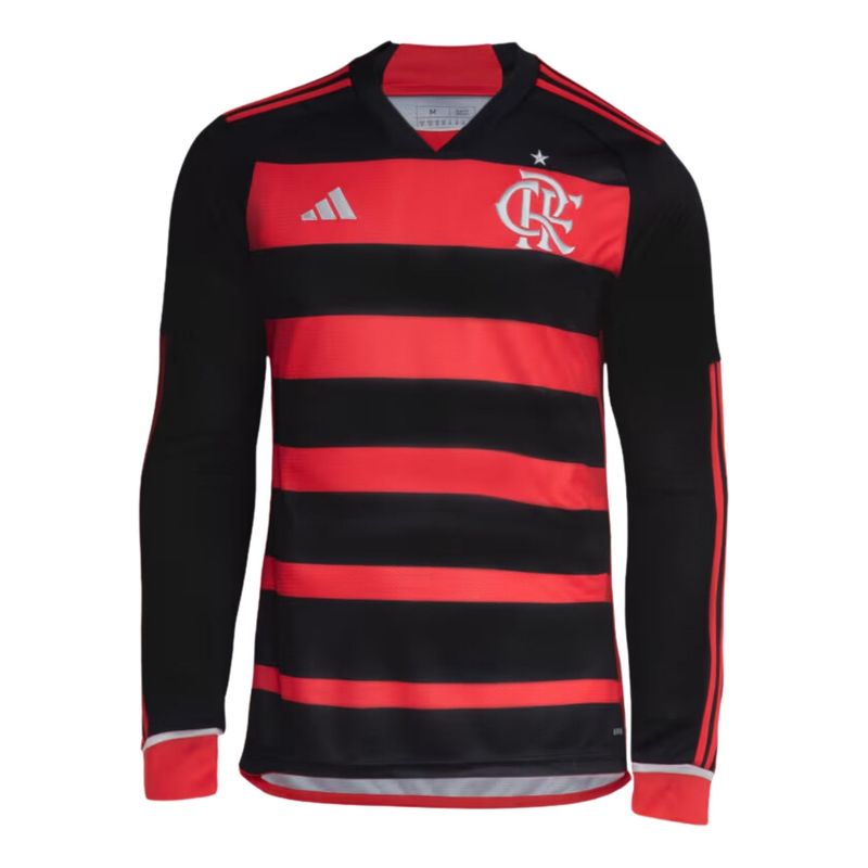 Camisa-Flamengo-I-24-25-Adidas-Manga-Longa-Masculina---Vermelha-Preta