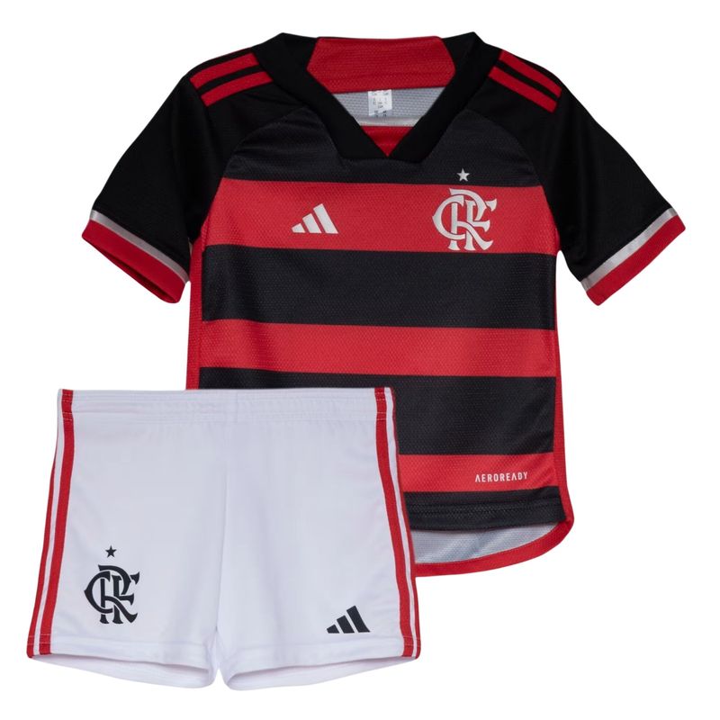 Conjunto-Flamengo-I-24-25-Adidas-Mini-Infantil---Vermelho-Preto
