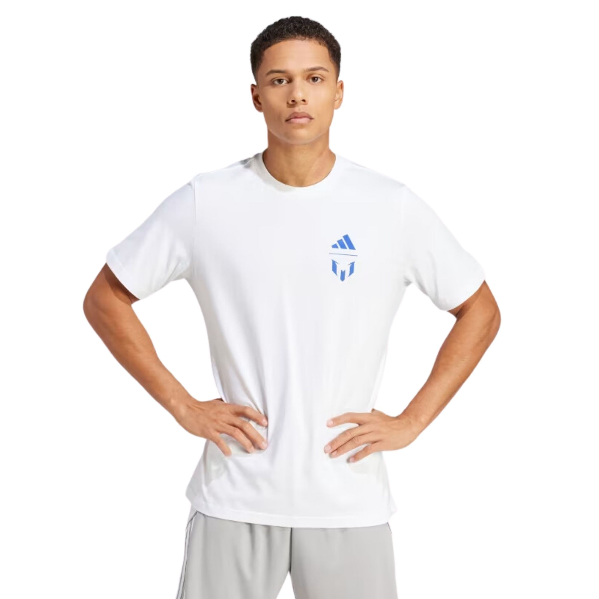 Camiseta Messi Adidas M Grafica Masculina - Branca