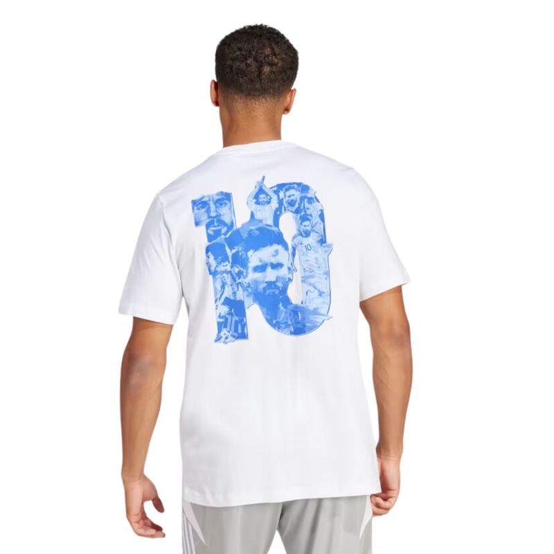 Camiseta Messi Adidas M Grafica Masculina - Branca