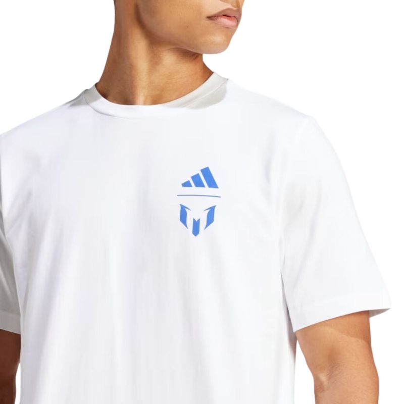 Camiseta Messi Adidas M Grafica Masculina - Branca