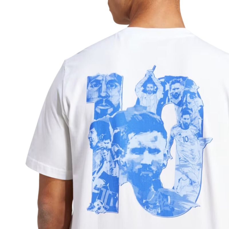 Camiseta Messi Adidas M Grafica Masculina - Branca