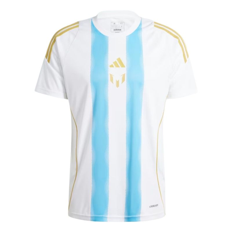 Camiseta Messi Adidas Treino Pitch 2 Street Masculina - Branca/Azul
