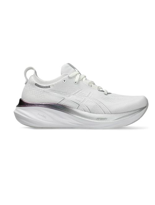 Tenis Asics Nimbus 26 Platinum Feminino - Branco/Prata
