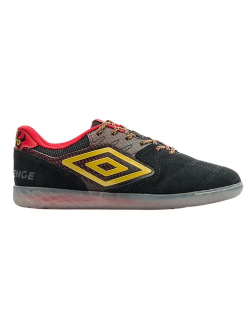 Chuteira Futsal Umbro Challenge Dragon Year Masculina - Preta/Vermelha