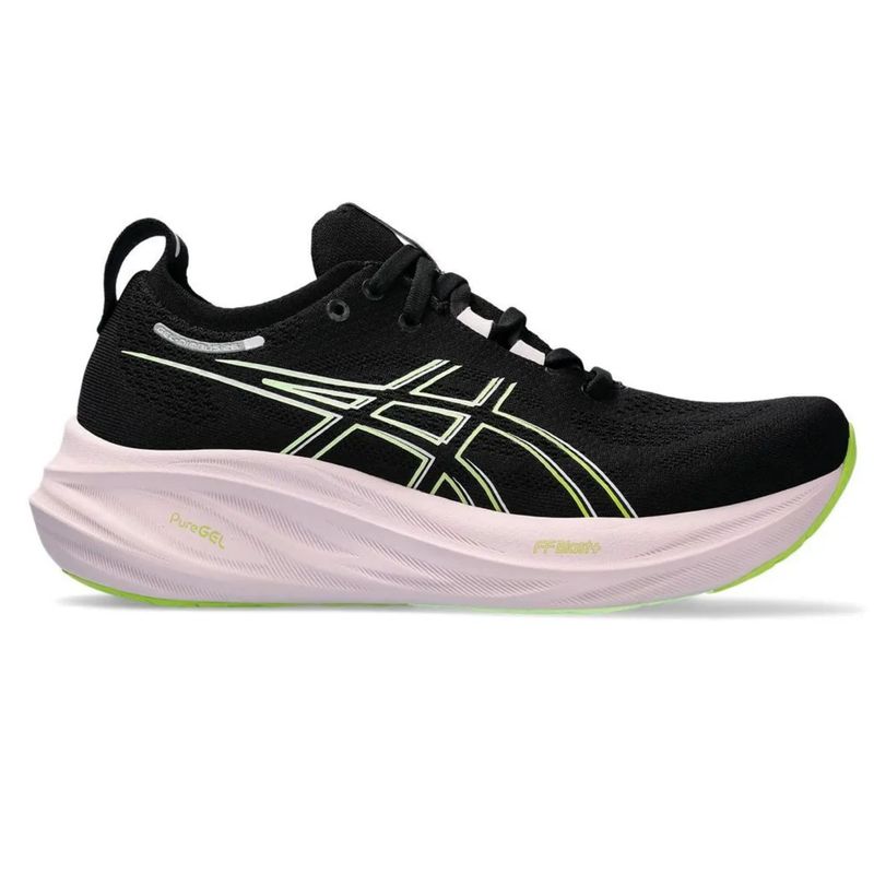 Tenis-Asics-Gel-Nimbus-26-Feminino---Preto-Verde