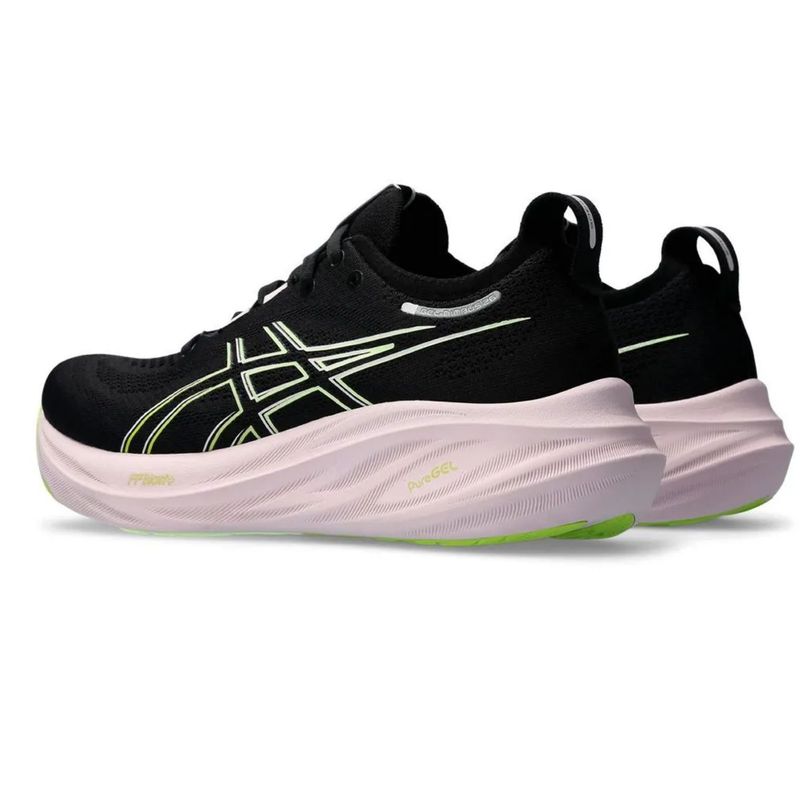 Tenis-Asics-Gel-Nimbus-26-Feminino---Preto-Verde