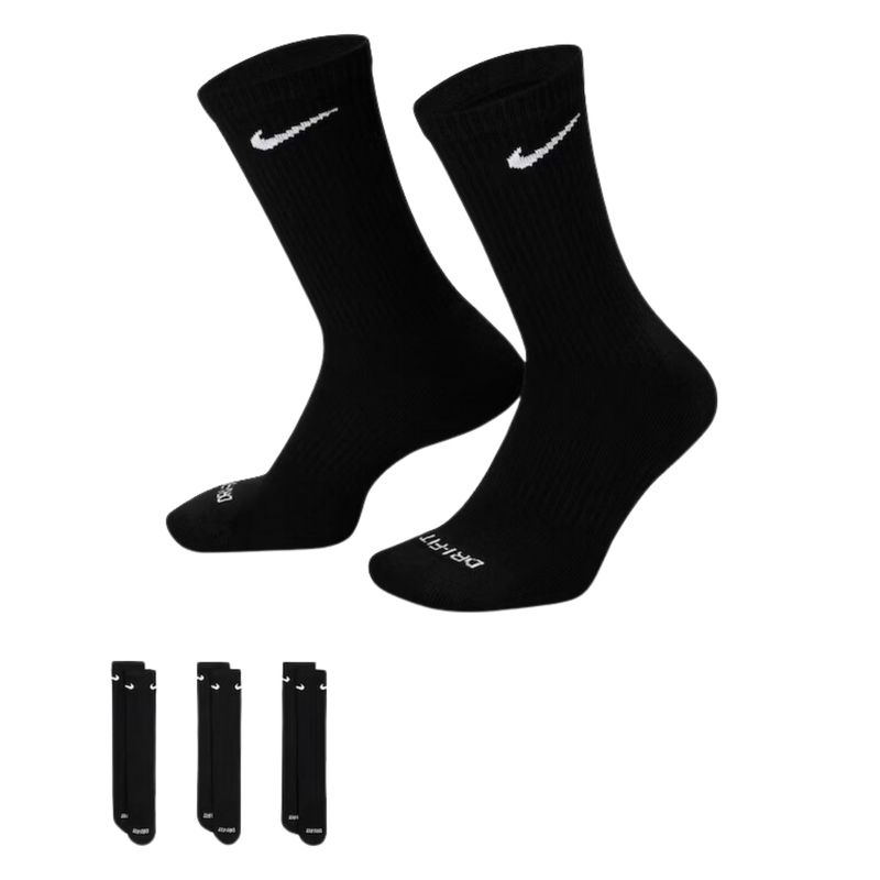 Meia-Nike-Everyday-Plus-Cush-3-Pares-Unissex---Preta