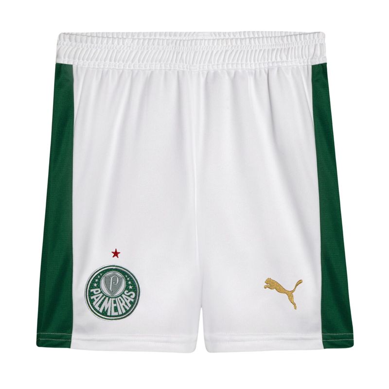 Calção Palmeiras I 24/25 Puma Home Torcedor Infantil - Branca