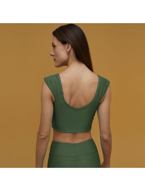 Top Fitness Franzido Tati - Verde Militar