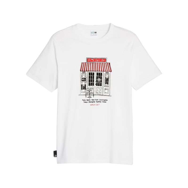 Camiseta-Puma-Graphic-Cafe-Masculina---Branca