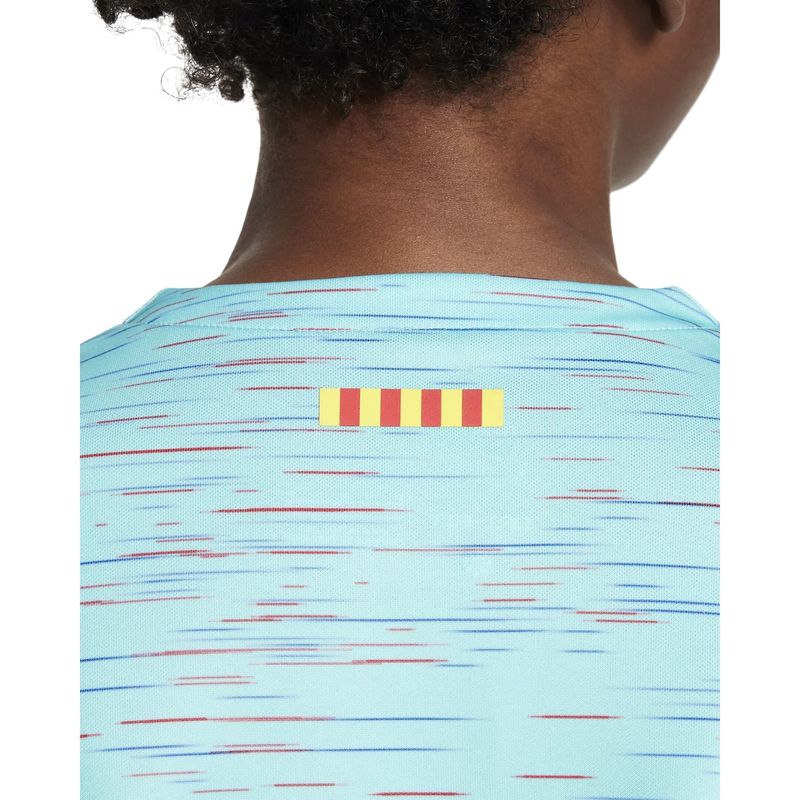 Camisa Barcelona III 23/24 Nike Stadium Infantil - Azul/Preto