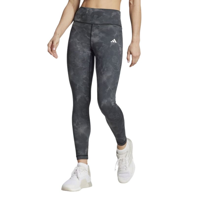 Calça Legging Adidas Aop Flower L Feminina - Cinza